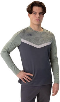 JAKO Herren Sweat Iconic (8824) anthrazitgrau/mintgr&uuml;n