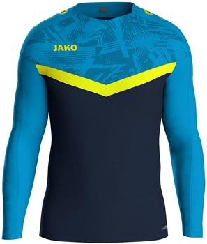 JAKO Herren Sweat Iconic (8824) marine/blau/neongelb