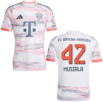 Adidas FC Bayern M&uuml;nchen Ausw&auml;rtstrikot 2025/2026 + Musiala 42