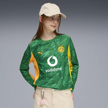 Puma Borussia Dortmund Torwarttrikot langarm gr&uuml;n Kinder 2025/2026