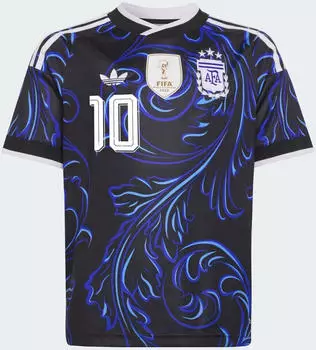 Adidas Argentinien Ausw&auml;rtstrikot + Messi Nr. 10 Kinder 2026