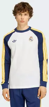 Adidas Real Madrid Terrace Icons Sweatshirt (JZ9158) weiß/dunkelblau
