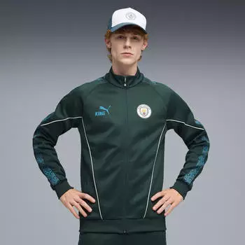 Puma KING Anthem Jacke (782173) grün terrain tropical blau