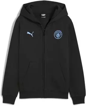Puma Manchester City FtblEssentials Kapuzenjacke Jugendliche (782713_21) schwarz team light blau