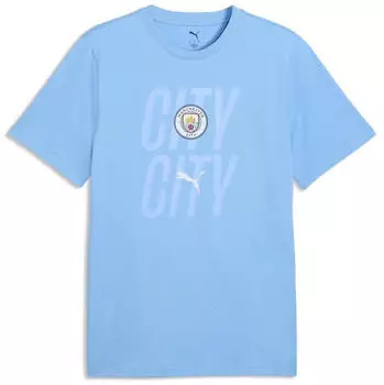 Puma Manchester City ftblCulture T-Shirt Normale Passform (786279) team light blue/blue guppy
