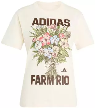 Adidas x FARM RIO GRAFIK-T-SHIRT Ecru Tint / Shadow Brown / Multicolor (KR0280)