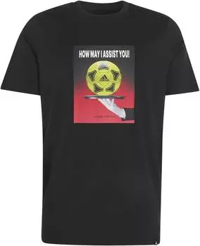 Adidas FUSSBALLSLOGAN GRAFIK T-SHIRT Black (KS2565)