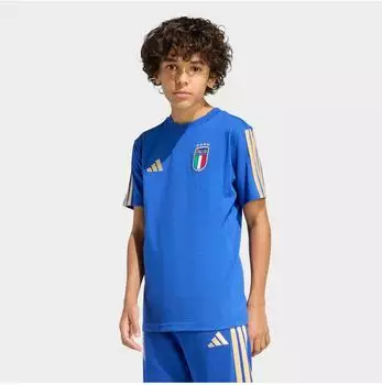 Adidas FIGC Kids Tee T-Shirt mit Rundhalsausschnitt (82668008) blau/gold