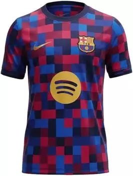 Nike FC Barcelona Dri-Fit Pre-Match Fußballoberteil (II1752-621) noble red/mineral yellow