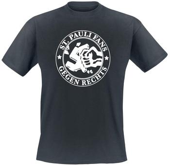 FC St. Pauli Herren T-Shirt Gegen Rechts schwarz M