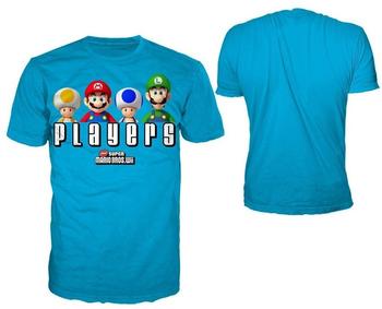 Bioworld Nintendo T-Shirt -L- SMB Players (blau)