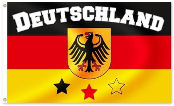 Alsino Deutschland Fanartikel Fan-Artikel Fußball EM WM Hut Brille Perücke Fahne, Fanartikel wählen:FL-24 Fahne 150 x 90 cm