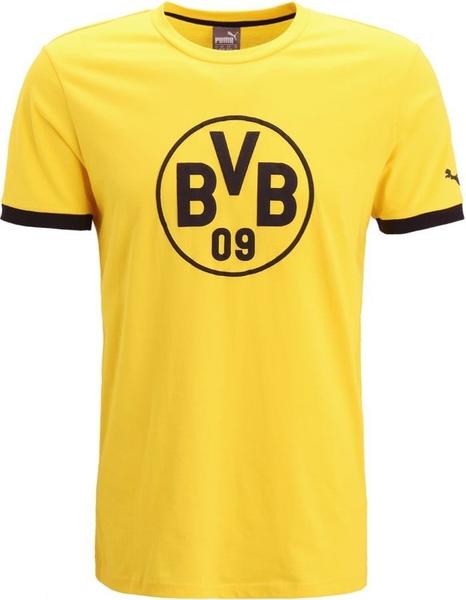 Puma BVB Wappen T-Shirt Herren 2016/2017 cyber yellow/puma black