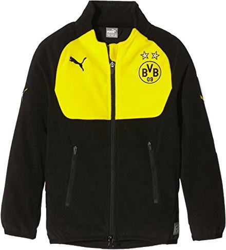 Puma Borussia Dortmund Herren Full Zip Fleece Jacke 2016/2017 black/cyber yellow S