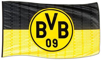 BVB Borussia Dortmund BVB 09 Borussia Dortmund Hissfahne 250x150 cm mit Emblem gelb schwarz