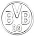 BVB Borussia Dortmund BVB Auto-Aufkleber silberfarben