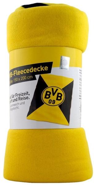 BVB Borussia Dortmund Fleecedecke 150 x 200 cm gelb/schwarz