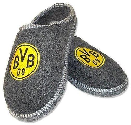 BVB Borussia Dortmund Filzpantoffeln grau Herren Gr. 38-39