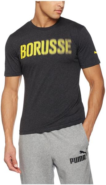 Puma BVB T-Shirt Borusse dark grey heather/cyber yellow
