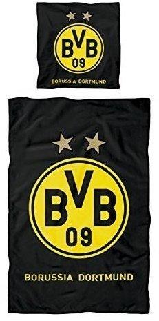 BVB Borussia Dortmund Bettwäsche Logo schwarz