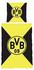 BVB Borussia Dortmund Renforcé-Bettwäsche gelb/schwarz