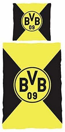 BVB Borussia Dortmund Renforcé-Bettwäsche gelb/schwarz