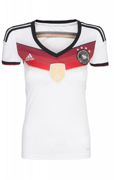 adidas DFB Damen Heim Trikot 4 Sterne Weltmeisterschaft 2014 white/black/victory red/matte silver XXS