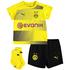 Puma Bvb Home Babykit Socks Sponsor Logo with Packaging Fußball T-Shirt, Cyber Yellow Black, 74