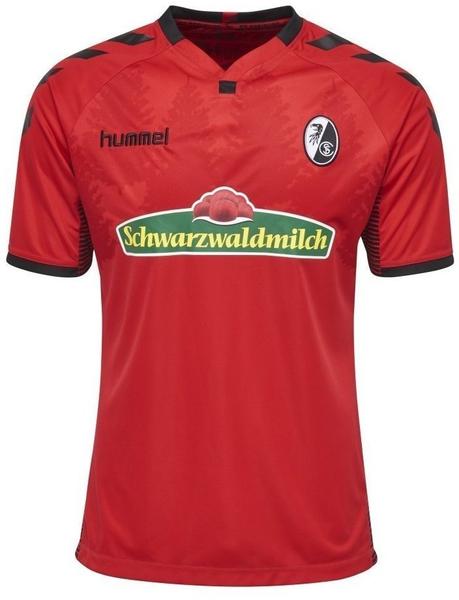 Hummel SC Freiburg Kinder Heim Trikot 2017/2018 rot/schwarz Gr. 164