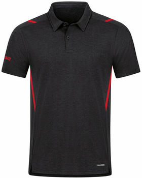 JAKO Challenge Poloshirt (6321) black flecked/red