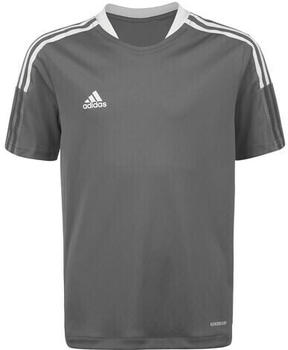 Adidas Tiro 21 Kinder Trainingsshirt grau / weiß