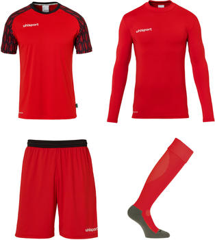 Uhlsport Reaction Torwartset Kids Rot Schwarz F04