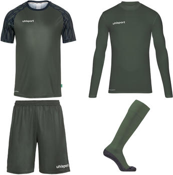 Uhlsport Reaction Torwartset Gr&uuml;n Blau Kids F13