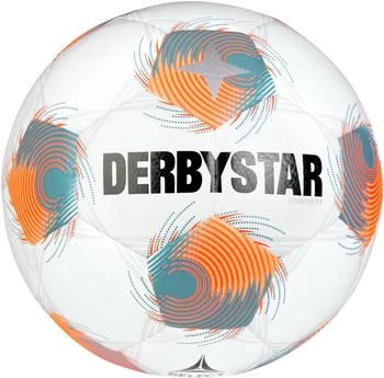 Derbystar Stratos TT DB v25 Fußball weiß/orange/blau (1455-176)