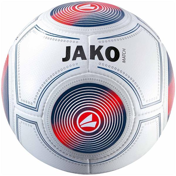 JAKO Trainingsball Match weiß/marine/flame (Größe: 5)