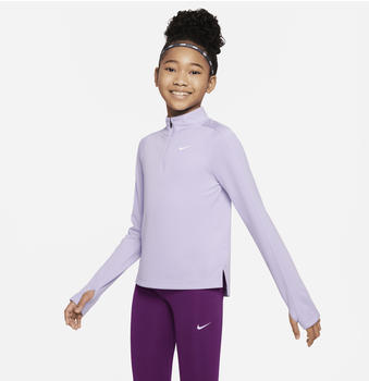 Nike Dri-FIT Older Kids' (Girls') Long-Sleeve 1/2-Zip Top (FD2853) hydrangeas/white