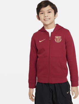 Nike F.C. Barcelona Club Football Full-Zip Hoodie (FJ5608) noble red/club gold