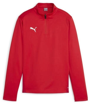 Puma Teamgoal Training Zip Top Jr rot wei&szlig; 01