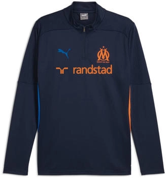 Puma Olympique Marseille 4-Zip Trainings-Top club navy fluro orange