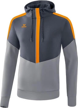 Erima Squad Kapuzensweat slate grau monument grau new orange