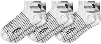 Erima Unisex 3er Pack Kurzsocken wei&szlig;