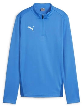 Puma teamGOAL 4-Zip Trainings-Top electric blue lemonade wei&szlig; team royal
