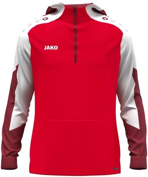 JAKO Dynamic 4-Zip Hoodie rot weiß dunkelrot