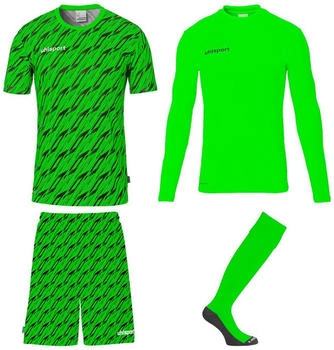 Uhlsport Progressive Torwart-Set fluo grün schwarz