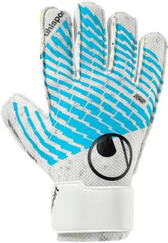 Uhlsport Cybertec Soft Flex Frame Torwarthandschuhe weiß cyberblau schwarz