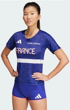 Adidas Team France Athletisme T-Shirt Semi Lucid Blue (IT4008)