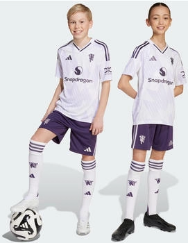 Adidas Manchester United 25/26 Kids Auswärtsshorts Aurora Plum (JP3038)