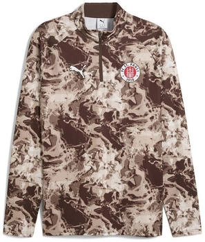 Puma FC St. Pauli Pre-match Quarter-Zip Top Men Sport Espresso Braun/white Brown (783588-01)