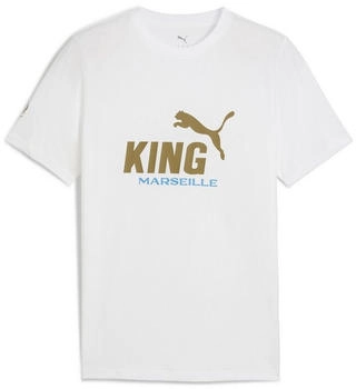 Puma Olympique de Marseille KING Logo Tee Men Sport white/gold (781587-15)