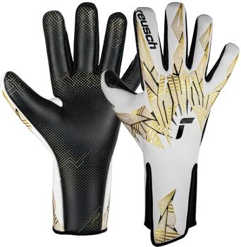 Reusch Pure Contact Gold X GluePrint Strapless 5470915 Torwarthandschuhe wei&szlig; gold schwarz